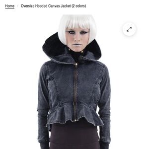 KAYO black oversized hooded Cool Festival Burning Man Canvas SOLd OUT